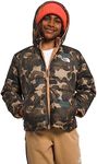 THE NORTH FACE Boys Reversible Mt Chimbo Full Zip Hooded Jacket, M, Utility Brown Camo Texture Small Print