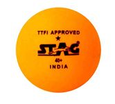 STAG One Star Plastic Table Tennis Ball (40mm, Pack of 6, Orange)