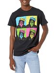 The Notorious B.I.G Men's Multi-Colored Crown T-Shirt, Black, X-Large