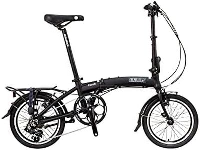 SOLOROCK 16" 8 Speed Aluminum Folding Bike - Dash Model - V Brakes (Matt BK)