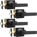 GOBEKOR 4 Pack Matte Black Indoor D