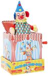 Tobar Clown Jack in the Box Traditional Tin Toy, Assorted Colour