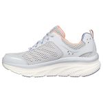 Skechers Womens D'Lux Walker-Infinite Motion Casual Slip-On Shoe, Grey, 4 UK