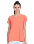 Van Heusen Women Proactive Anti Bacterial T-Shirt - Round Neck, Moisture Wicking, Short Sleeve_88401_Shell Pink_L