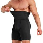 FONCBIEN Mens Body Shaper Pants, High Waist Tummy Control Compression Shorts Men Waist Trimmer Corset Mens Girdle Shapewear Shorts Underwear (as8, alpha, l, regular, regular, Black)