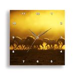 3dRose dpp_93418_1 Oregon, Wild Kiger Mustang Horse Kicking Up Dust-US38 BJA0029-Jaynes Gallery-Wall Clock, 10 by 10-Inch