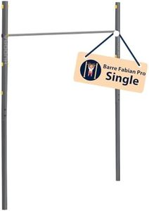 HUDORA Barre de gymnastique Fabian Standard/Pro - Barre simple/double d'extérieur pour enfants & adultes - Barre de fitness résistante réglable en hauteur sur 4 positions - Charge max. 100kg