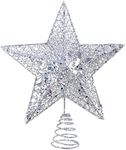 KEYIDO Silver Tree Topper Metal Chr