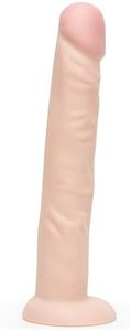 Lovehoney Lifelike Lover Realistic Dildo - 10 Inch Large Dildo - Firm Suction Cup Dildo for Women - Harness Compatible Strap On Dildo - Adult Sex Toys - Waterproof - Flesh Pink