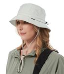 Creekstone Sun Hats for Women Men UV Protection Bucket Hat Waterproof Rain Hat Packable Summer Hat UPF50 Hiking Fishing Hat (CA/US, Alpha, One Size, Cool Grey)