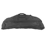 Tbest Compound Bow Bag,Compound Bow Case Canvas Large Capacity Comfortable Grip Portable Bow Bag with Arrow Pocket for Outdoor 115cm (Black)