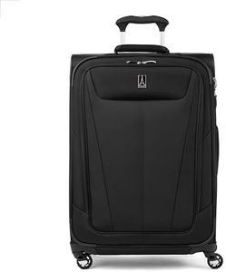 Travelpro Maxlite 5 Softside Expandable Luggage with 4 Spinner Wheels, Lightweight Suitcase, Men and Women, Black, Checked-Medium 25-Inch, Maxlite 5 Softside Expandable Spinner Wheel Luggage