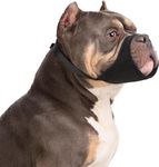 Winmany Large Medium Dog Muzzles, Short Snout Dogs Muzzle to Prevent Biting Barking Eating, Fit for Bully Boxer Chow Chow for Grooming Walking (XL)
