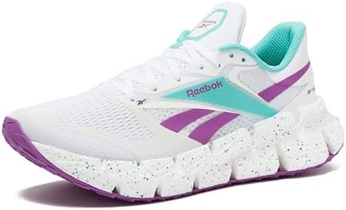 Reebok Men's Floatzig Running Shoes Sneakers, Ftwr White/Ai Aqua/Purple Rave, 13
