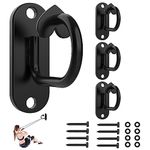 XBA 4PCS Wall Mount Workout Anchors, Resistance Bands Wall Anchors, Door Anchors Stainless Steel Mounted Hooks for Hanging Resistance Straps Body Exercise Training Stretching Home Gym Workouts