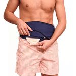 SIIL Stoma Belt for Men&Women Blue Stoma Bag Covers for Colostomy Ileostomy & Urostomy, Stoma Support Belt Compatible w/Convatec Coloplast Hollister & Other Stoma Bags, Sports & Swimming Belt XXL