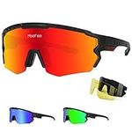 MooFee Cycling Glasses Sports Polarized Sunglasses For Men Women Riding Fishing Golf Baseball Running Glasses