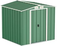 Duramax ECO 6 x 6 (3.33 m2) Metal Garden Storage Shed, Hot-Dipped Galvanized Metal Garden Shed, Tool Storage Shed, Strong Reinforced Roof Structure, Maintenance-Free Metal Shed, Green