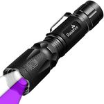 2 in 1 LED Torch Super Bright 900 Lumen Black Light UV 395nm BlacklightHandheld Flashlight Adjustable Focus 4 Modes Waterproof Pocket Torch for Camping Outdoor