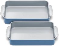 Caraway Non-Stick Ceramic 9”x13” Rectangle Pan Duo - Naturally Slick Ceramic Coating - Non-Toxic, PTFE & PFOA Free - Perfect for Brownies, Lasagnas, and More - Slate