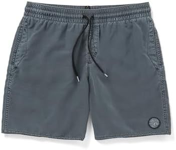 Volcom Men's Standard 17-inch Elastic Waist Surf Swim Trunks, Dark Slate, X-Large