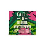 Faith In Nature Natural Dragon Fruit Shampoo Bar, Revitalising, Vegan and Cruelty Free, No SLS or Parabens, For Normal to Dry Hair, 85 g