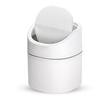 Gsrhzd Mini Plastic Desktop Trash Bin, Desktop Trash Can, Used for Family Living Room Kitchen Bedroom Bathroom Office Car Indoor Plastic Trash Can (2L)