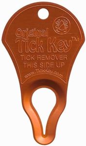 The Original Tick Key - Tick Detaching Device - Portable, Safe and Highly Effective Tick Detaching Tool (Orange)