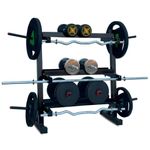 KENIT Heavy-Duty Multi-Purpose Dumbbell Rack, Plate Stand and Bar Holder (Black)