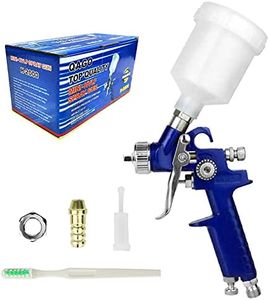 Tosucs HVLP Spray Gun with 1.0mm Tip Air Spray Gun for Car Spraying Gravity Feed Paint Gun for Car Prime,Furniture Surface Spraying,Wall Painting Include 125ml Capacity Cup