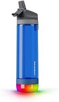 Hidrate Spark PRO Lite Smart Water Bottle Tritan Plastic, Tracks Water Intake & Glows to Remind You to Stay Hydrated - Straw Lid, Deep Blue - 24oz