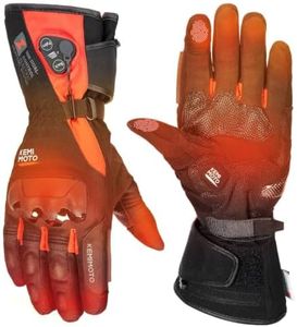 KEMIMOTO Heated ADV Riding Gloves, Waterproof Dual-Zone Winter Gloves
