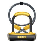 OnGuard Pitbull Mini DT-8008 Bike Lock, Keyed Shackle Locks, High Security & Reliable, Lock With Co-Moulded Crossbar, Locks Shackle On Four Sides, Hardened Steel Cycle Lock, Black, 9.0x14.0 cm