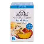 Ahmad Tea Peach & Passion Fruit Cold Brew | Black Tea - 20 Teabag Sachets