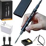 UY CHAN Upgraded TS80P 9V/12V Type C USB Original Digital OLED Programmable Pocket-size Portable Soldering Iron Station Kit (With US PD Power Supply)