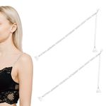 ASTER 2 Pcs Rhinestone Bra Straps, Luxury Wedding Dress Straps Chain Crystal Shoulder Strap Chain Adjustable Underwear Strap Decorative Bra Straps for Women Dress Accessories Jewelry(Rhinestone)