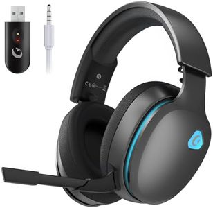 Gtheos 2.4GHz Wireless Gaming Headset for PS5, PS4 Fortnite & Call of Duty/FPS Gamers, PC, Nintendo Switch, 7.1 Surround Sound, Bluetooth 5.3 Gaming Headphones with ENC Mic, 40+Hr Battery - Space Gray
