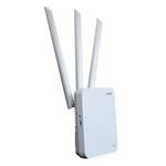 Lapcare 4G Sim 3 Antena WiFi Router,LTE, Wi-Fi W-III with Nano SIM Card Slot, LAN Router 300 Mbps 4G Router (White, Dual Band)