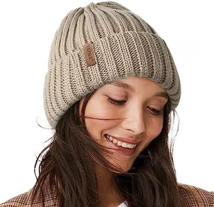 FURTALK Winter Hats for Women Fleece Lined Beanie Knit Chunky Womens Snow Cap