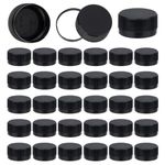 OLYCRAFT 50Pcs Plastic Bottle Caps Black Screw-On Caps 29.5mm Inner Diameter Bottle Jug Storage Cap Lids Black Plastic Tamper Seal Lids Replacement Caps Twist Cap for Juice Bottles Dispenser Caps