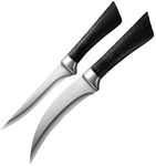 zunsy Professional Curved Boning & Fillet Knife Set – 2 Piece Ultra Sharp Stainless Steel Kitchen Knives with Ergonomic Non-Slip Handles – Chef Knives for Meat, Fruit & Vegetable (Pack 0f 2)