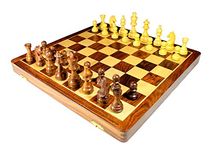 StonKraft 18" x 18" Collectible Foldable Tournament Size Professional Wooden Chess Game Board Set with Premium Wood Pieces with Extra Queens (18 Inch X 18 Inch)