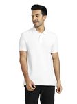 XYXX Men's Element Combed Cotton Polo T-Shirts - Ultra-Soft & Breathable T-Shirts for Men with High Moisture Absorption (L; Polar White)