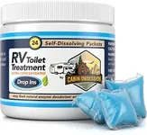 RV Toilet Treatment Drop Ins - 24 Easy Flush Self-Dissolving RV Black Tank Treatment Packets - Eliminate Odors and Break Down Waste Within Your RV Holding Tank