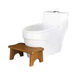 Wooden Toilet Stool,Potty Stool with Anti Slip Layer, Healthy for Adults and Elders, Potty Training for Kids,Portable Fully Assembled ,Sturdy