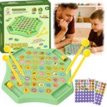 Toy Imagine Animal Memory Flip Chess Game | Montessori Matching Board Games with Animal & Fruit Tokens | Educational Brain Teaser Development Activities for Kids & Families, Multicolor