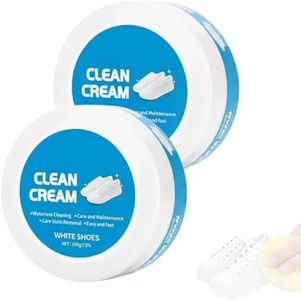 Morekfly White Shoe Cleaner Cream, Multipurpose No-Wash Solid Cleaning Paste with Sponge, White Shoes Clean Cream(3pcs)