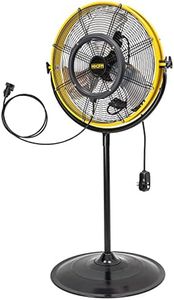 HiCFM 4400 CFM 20 Inch Outdoor Misting Fan Pedestal Standing Base with IP44 Enclosed Motor, Detachable Mist Spray Kit, 9 FT Cord & GFCI Plug, 180 Degree Tilted Head, UL Outdoor Approved