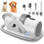 Dog Grooming Kit for Pet Including 4 Hair Clipper Combs 2.5L Vacuum Cleaner and 7 Pet Grooming Tools for Shedding, Low Noise 300W for Home Cleanning