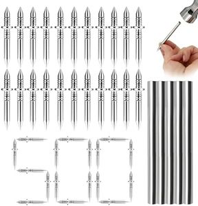 Double-Headed Skirting Thread Seamless Nail Non Marking, Double Headed Nail for Baseboards, Invisible Screw for Trim Installation, Seamless Nails for Decorative Molding Wall (Double-head, 500pcs)